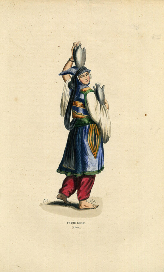 Ксилография Друзская женщина (Ливан)